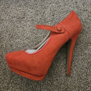 JustFab Violett Coral Platform Heels